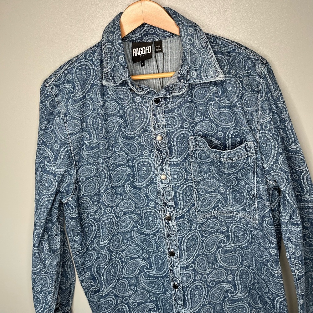 NWT The Ragged Priest Ragged Jeans Paisley Denim Jacket - Picture 5 of 11